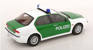 Alfa Romeo 156 Polizei 1998 Polizei grün/weiß Triple 9 1:18 (Türen, Motorhaube... nicht zu öffnen!)
