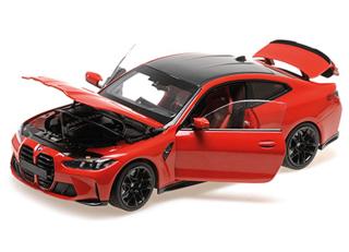 BMW M4 - 2024 - RED METALLIC Minichamps 1:18 Metallmodell mit zu öffnenden Hauben und Türen!