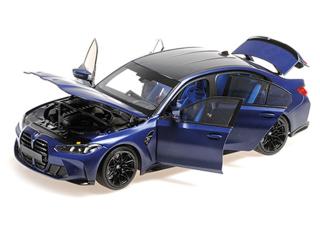 BMW M3 - 2024 - MATT BLUE METALLIC Minichamps 1:18 Metallmodell mit zu öffnenden Hauben und Türen!