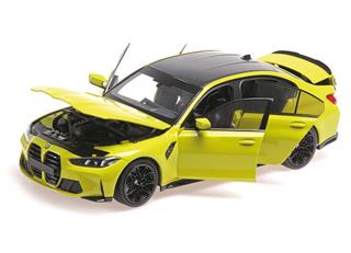 BMW M3 - 2024 - YELLOW Minichamps 1:18 Metallmodell mit zu öffnenden Hauben und Türen!