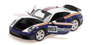 PORSCHE 911 DAKAR - 2022 - ROUGHROADS Minichamps 1:18 Metallmodell mit zu öffnenden Hauben und Türen!