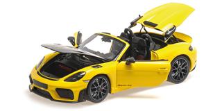 PORSCHE SPYDER RS - 2024 - YELLOW W/ WEISSACH PACKAGE Minichamps 1:18 Metallmodell mit zu öffnenden Türen und Haube(n)
