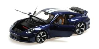 PORSCHE 911 (992) SPORT CLASSIC – 2022 – BLUE METALLIC Minichamps 1:18 Metallmodell