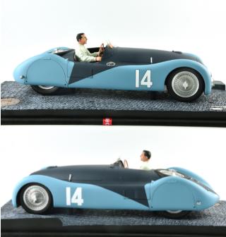 BUGATTI T57S 45 \"Bugatti Tank\" N°14 - GP ACF 1937 Le Mans Miniatures 1:18