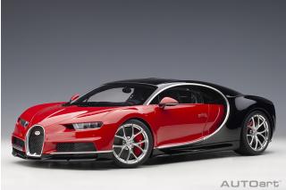 Bugatti Chiron 2017 (italian red/nocturne black) (composite model/full openings) AUTOart 1:12