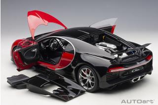 Bugatti Chiron 2017 (italian red/nocturne black) (composite model/full openings) AUTOart 1:12