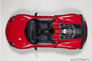 Porsche 918 Spyder 2013 guards red  (composite model/3 openings + workable rear spoiler and fuel cap) \"with Weissach Package\" AUTOart 1:12