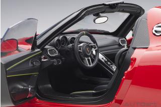 Porsche 918 Spyder 2013 guards red  (composite model/3 openings + workable rear spoiler and fuel cap) \"with Weissach Package\" AUTOart 1:12