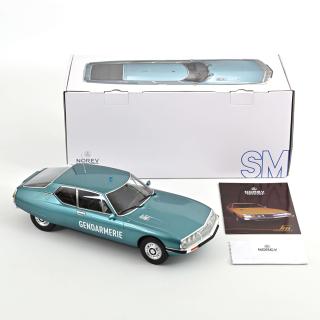 Citroën SM 1973 Gendarmerie Norev 1:12 Metallmodell (Türen/Hauben nicht zu öffnen!)