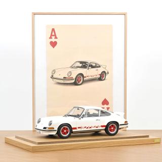 Porsche 911 Carrera RS 2.7 1973 Grand-Prix-White & Red  Norev 1:12 Metallmodell (Türen/Hauben nicht zu öffnen!)