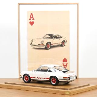 Porsche 911 Carrera RS 2.7 1973 Grand-Prix-White & Red  Norev 1:12 Metallmodell (Türen/Hauben nicht zu öffnen!)