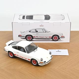 Porsche 911 Carrera RS 2.7 1973 Grand-Prix-White & Red  Norev 1:12 Metallmodell (Türen/Hauben nicht zu öffnen!)