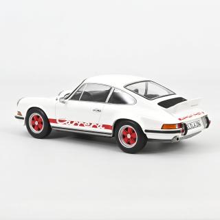 Porsche 911 Carrera RS 2.7 1973 Grand-Prix-White & Red  Norev 1:12 Metallmodell (Türen/Hauben nicht zu öffnen!)
