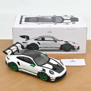 Porsche 911 GT3 RS Tribute to Carrera RS 2022 White/Python Green  Norev 1:12 Metallmodell (Türen/Hauben nicht zu öffnen!)