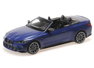 BMW M4 CABRIOLET - G83 - MATT BLUE METALLIC Minichamps 1:18 Metallmodell, Türen, Motorhaube... nicht zu öffnen