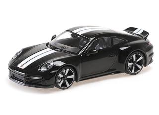 PORSCHE 911 (992) SPORT CLASSIC – 2022 – BLACK Minichamps 1:18 Metallmodell, Türen, Motorhaube... nicht zu öffnen