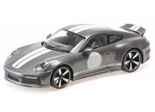 PORSCHE 911 (992) SPORT CLASSIC – 2022 – GREY METALLIC Minichamps 1:18 Metallmodell, Türen, Motorhaube... nicht zu öffnen