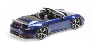 PORSCHE 911 (992) TURBO S CABRIOLET – 2020 – BLUE METALLIC L.E. 300 pcs. Minichamps 1:18 Metallmodell, Türen, Motorhaube... nicht zu öffnen