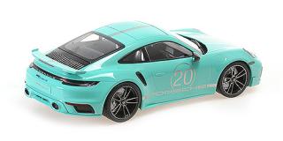 PORSCHE 911 (992) TURBO S COUPE SPORT DESIGN - 2021 - GREEN Minichamps 1:18 Metallmodell, Türen, Motorhaube... nicht zu öffnen