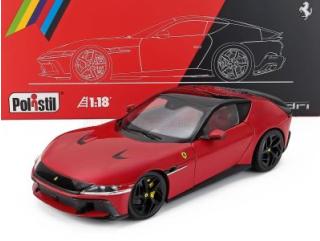 FERRARI 12CILINDRI 2024 - ROSSO CORSA (red) in Plexiglasvitrine Polistil 1:18