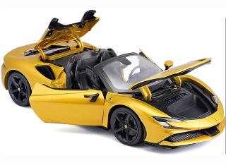 Ferrari SF90 Spider gelb Burago Race&Play 1:18 Metallmodell