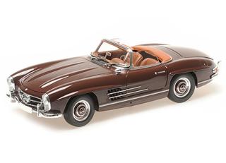 MERCEDES-BENZ 300 SL ROADSTER (W198) - 1957 - DARK RED Minichamps 1:18 Metallmodell mit zu öffnenden Türen und Haube(n)