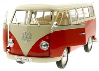Volkswagen VW T1 Bus Panel Van 1963 red Welly 1:18