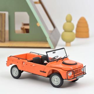 Citroën Méhari 4x4 1979 Kirghiz Orange Norev 1:18 Metallmodell  Motorhaube und Kofferraum zu öffnen!