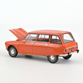 Citroën Ami 8 Break 1975 - Ténéré Orange Norev 1:18 Metallmodell (Motorhaube zu öffnen!)