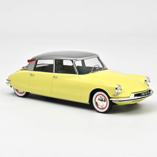 Citroën DS 19 1960 Jonquille Yellow & Caravan Digue Panoramic   Norev 1:18 Metallmodell