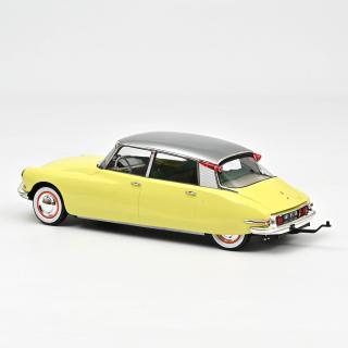 Citroën DS 19 1960 Jonquille Yellow & Caravan Digue Panoramic   Norev 1:18 Metallmodell