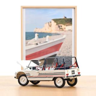 Citroën Méhari 2016 Blue White Red  Norev 1:18 Metallmodell 2 Türen und Motorhaube zu öffnen!