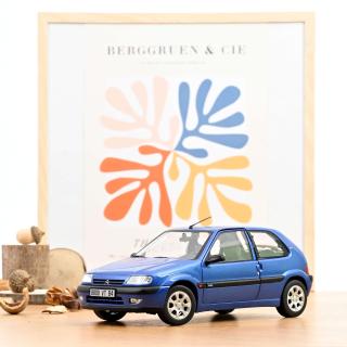 Citroën Saxo VTS 1996 Poseidon Blue  Norev 1:18 Metallmodell  (Türen zu öffnen!)
