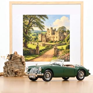 MGA 1955 British Racing Green   Norev 1:18 Metallmodell 2 Türen, Motorhaube und Kofferraum zu öffnen!