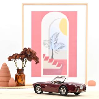 AC Cobra 289 1963 Dark Red Norev 1:18 Metallmodell (Türen/Hauben nicht zu öffnen!)