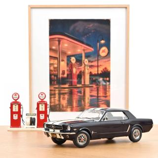 Ford Mustang Coupe 1966 Nightmist Blue metallic  Norev 1:18 Metallmodell (Türen/Hauben nicht zu öffnen!)
