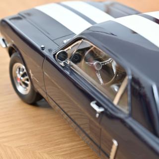 Ford Mustang Coupe 1966 Nightmist Blue metallic  Norev 1:18 Metallmodell (Türen/Hauben nicht zu öffnen!)