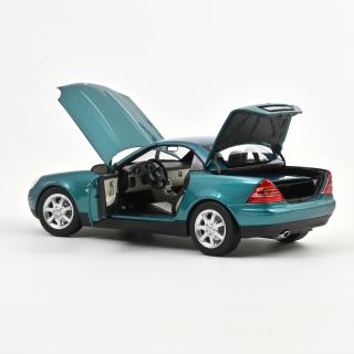 Mercedes-Benz SLK 1996 Vivianitgrün Norev 1:18 Metallmodell 2 Türen, Motorhaube und Kofferraum zu öffnen!