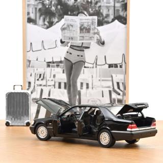 Mercedes-Benz S600 1997 Obsidian Black metallic  Norev 1:18 Metallmodell 4 Türen, Motorhaube und Kofferraum zu öffnen!