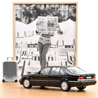 Mercedes-Benz S600 1997 Obsidian Black metallic  Norev 1:18 Metallmodell 4 Türen, Motorhaube und Kofferraum zu öffnen!