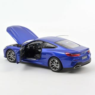 BMW M850i 2019 Blue metallic   Norev 1:18 Metallmodell 2 Türen und Motorhaube zu öffnen!