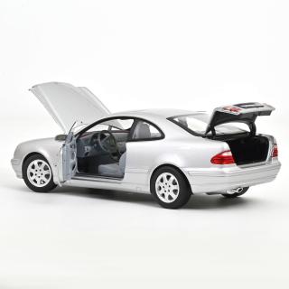 Mercedes-Benz CLK-Class 2000 Brillant Silver  Norev 1:18 Metallmodell 2 Türen, Motorhaube und Kofferraum zu öffnen!