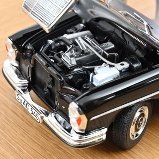 Mercedes-Benz 280 SE 1968 Black (Reprod 2026) Norev 1:18 Metallmodell 4 Türen, Motorhaube und Kofferraum zu öffnen!