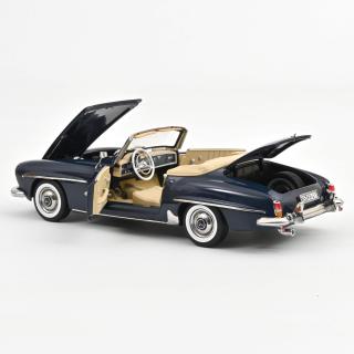 Mercedes-Benz 190 SL 1957 Middle Blue  Norev 1:18 Metallmodell 2 Türen, Motorhaube und Kofferraum zu öffnen!
