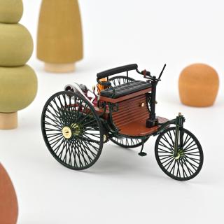 Benz Patent-Motorwagen 1886 Green NOREV 1:18 Metallmodell (Türen/Hauben nicht zu öffnen!) Wiederauflage