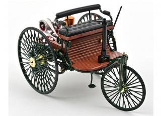 Benz Patent-Motorwagen 1886 Green NOREV 1:18 Metallmodell (Türen/Hauben nicht zu öffnen!) Wiederauflage