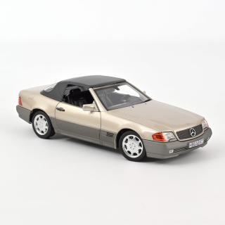 Mercedes-Benz 500 SL 1989 - Smoke Silver metallic Norev 1:18 Metallmodell 2 Türen, Motorhaube und Kofferraum zu öffnen!