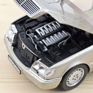 Mercedes-Benz S600 1997 Silver Norev 1:18 Metallmodell 4 Türen, Motorhaube und Kofferraum zu öffnen!