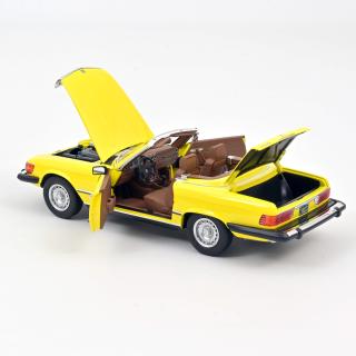Mercedes-Benz 450 SL US-Version 1979 - Yellow Norev 1:18 Metallmodell Türen, Motorhaube und Kofferraum zu öffnen!