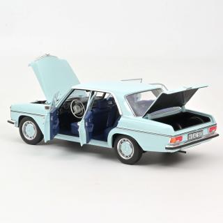 Mercedes-Benz 200 1968 - Light blue  Norev 1:18 Metallmodell 4 Türen, Motorhaube und Kofferraum zu öffnen!